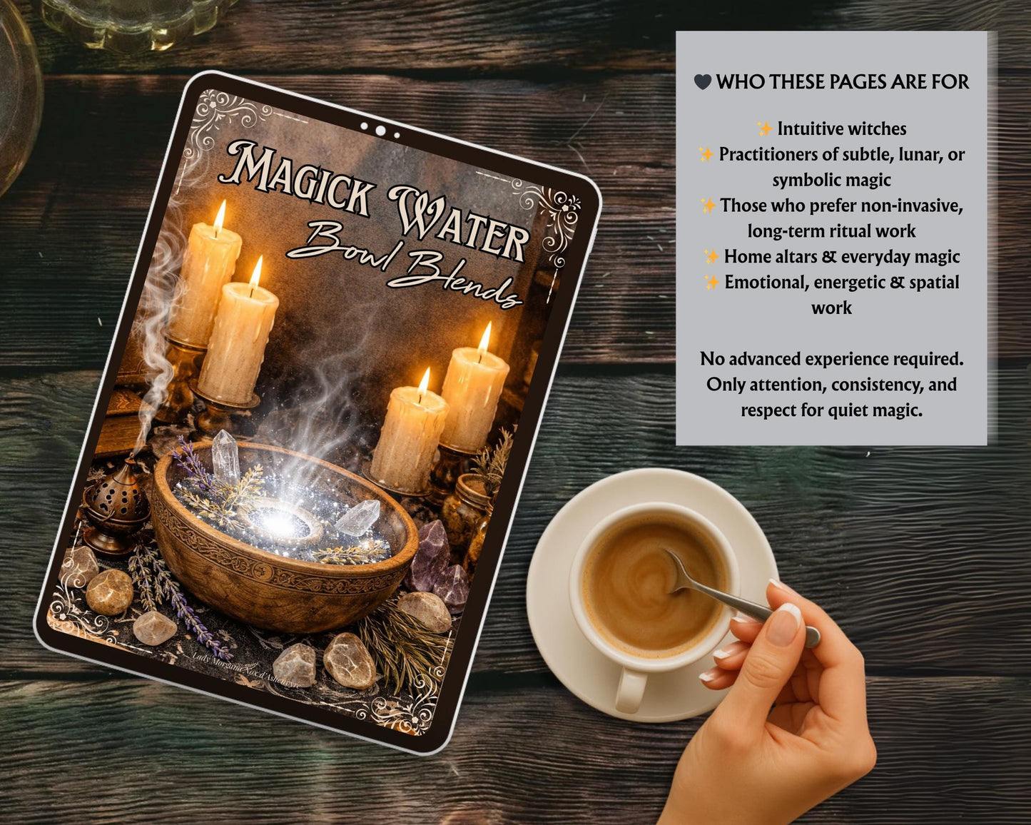 Magick Water Bowls Blends | Printable Grimoire Pages | Water Rituals PDF