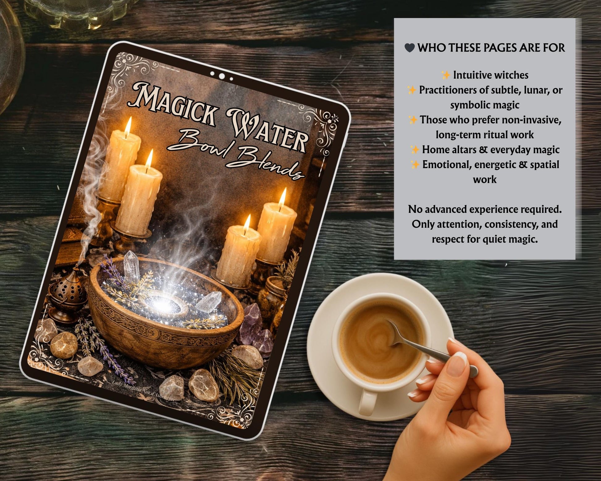 Magick Water Bowls Blends | Printable Grimoire Pages | Water Rituals PDF