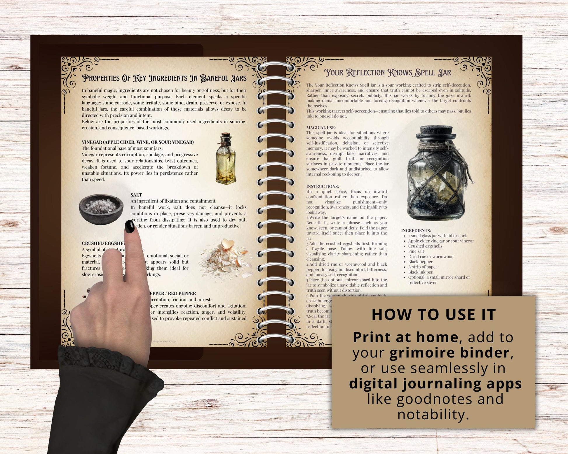 Sour Jar Spells & Baneful Magic | Witchcraft Ritual | Printable Dark Grimoire PDF