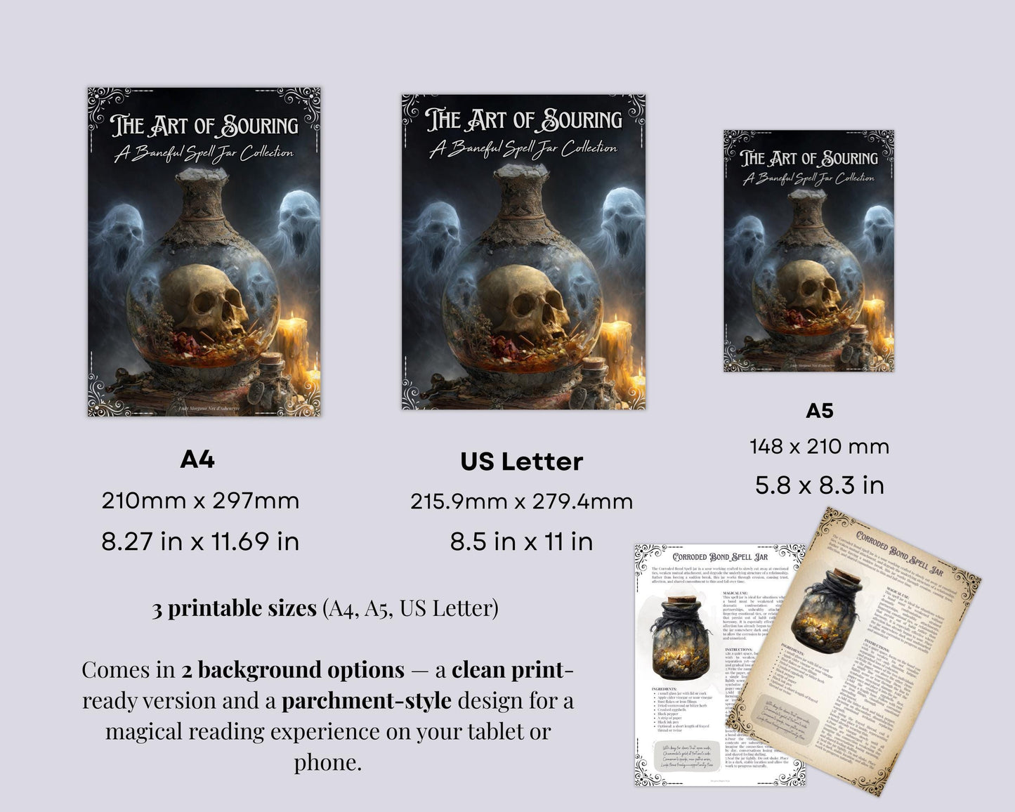 Sour Jar Spells & Baneful Magic | Witchcraft Ritual | Printable Dark Grimoire PDF