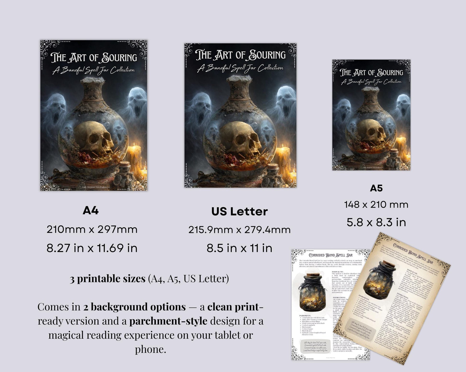 Sour Jar Spells & Baneful Magic | Witchcraft Ritual | Printable Dark Grimoire PDF