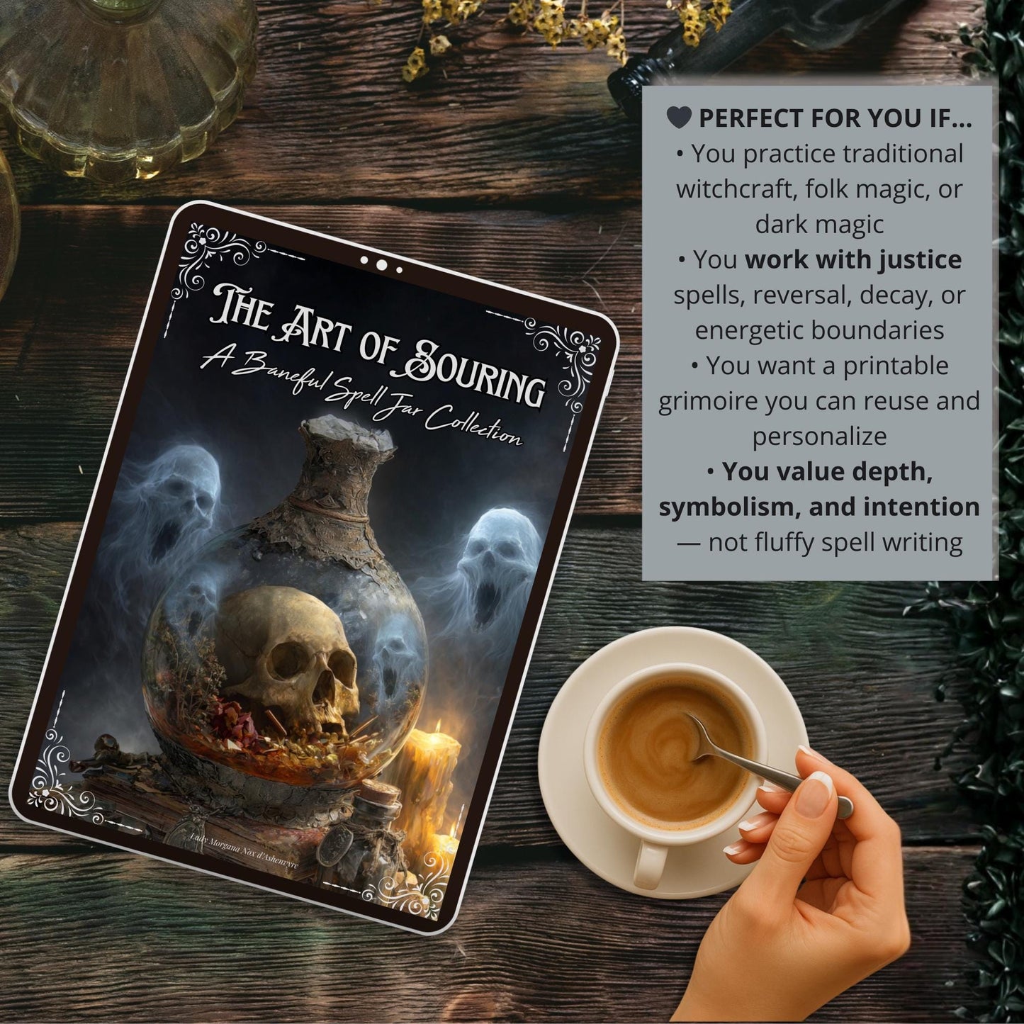 Sour Jar Spells & Baneful Magic | Witchcraft Ritual | Printable Dark Grimoire PDF