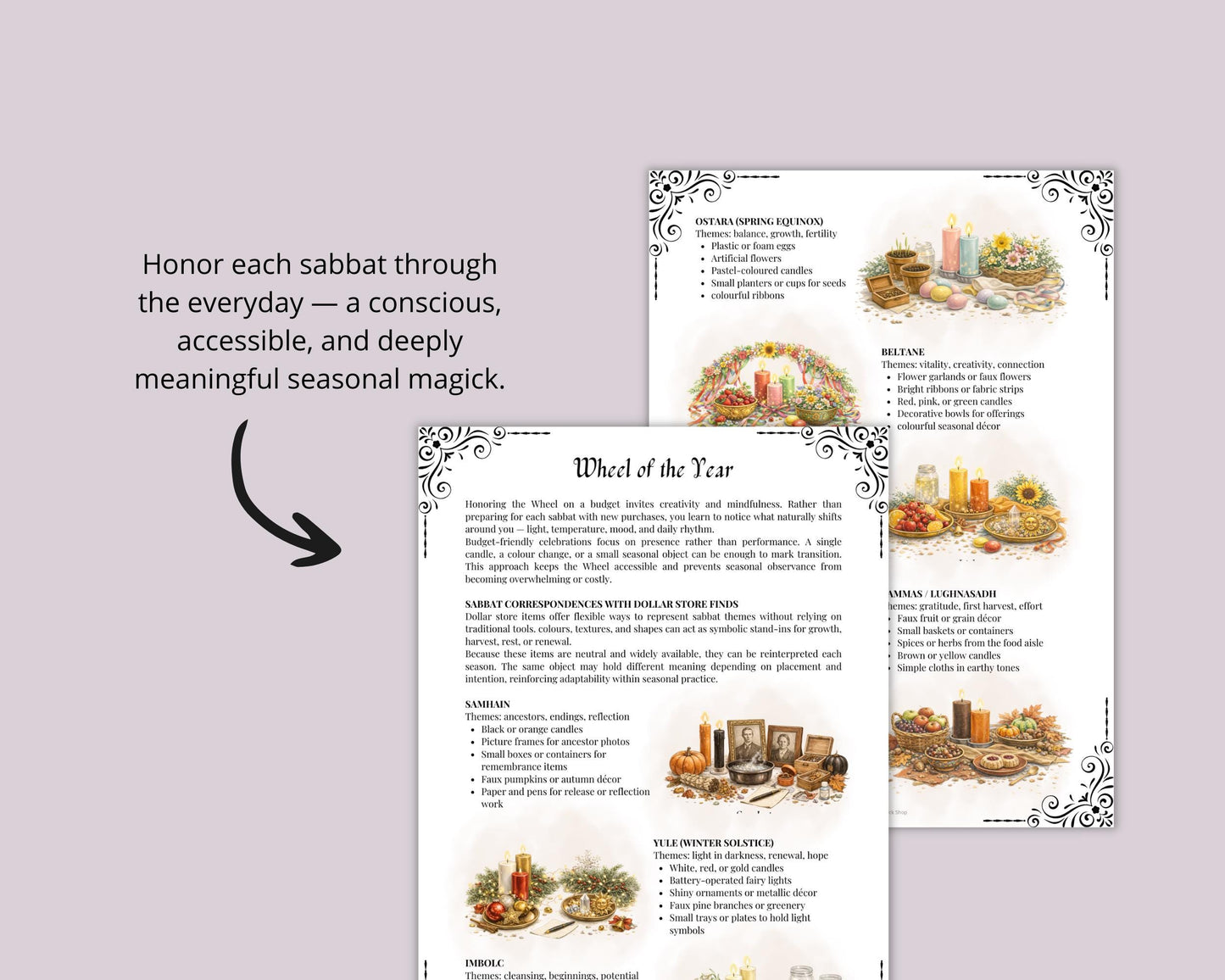 Dollar Store Witchcraft | Affordable Magick on a Budget, Book of Shadows Guide, Divination Tools, Altar Guide, & More! | Printable Pages