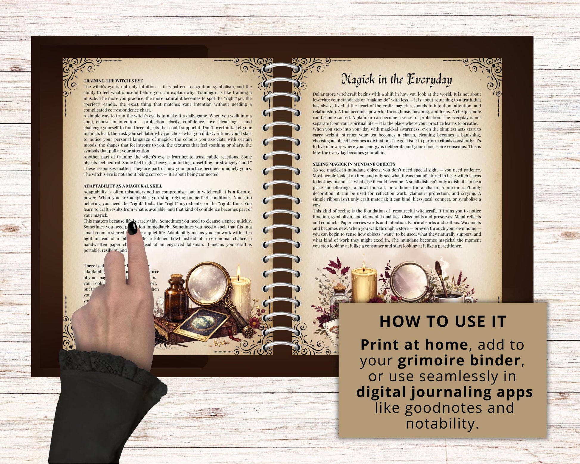 Dollar Store Witchcraft | Affordable Magick on a Budget, Book of Shadows Guide, Divination Tools, Altar Guide, & More! | Printable Pages