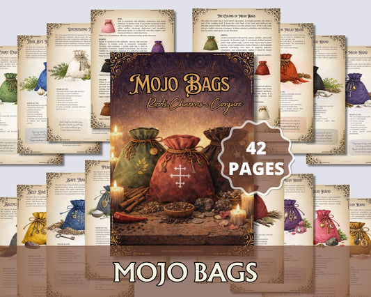 Mojo Bags Grimoire Pages | Hoodoo Mojo Hand Rituals | Protection, Money, Love & Road Opening Work