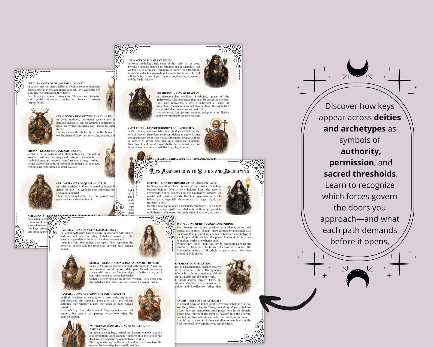 Keys in Witchcraft | Printable Grimoire Pages | Magical Keys, Threshold Magic, Rituals & Symbolic Witchcraft