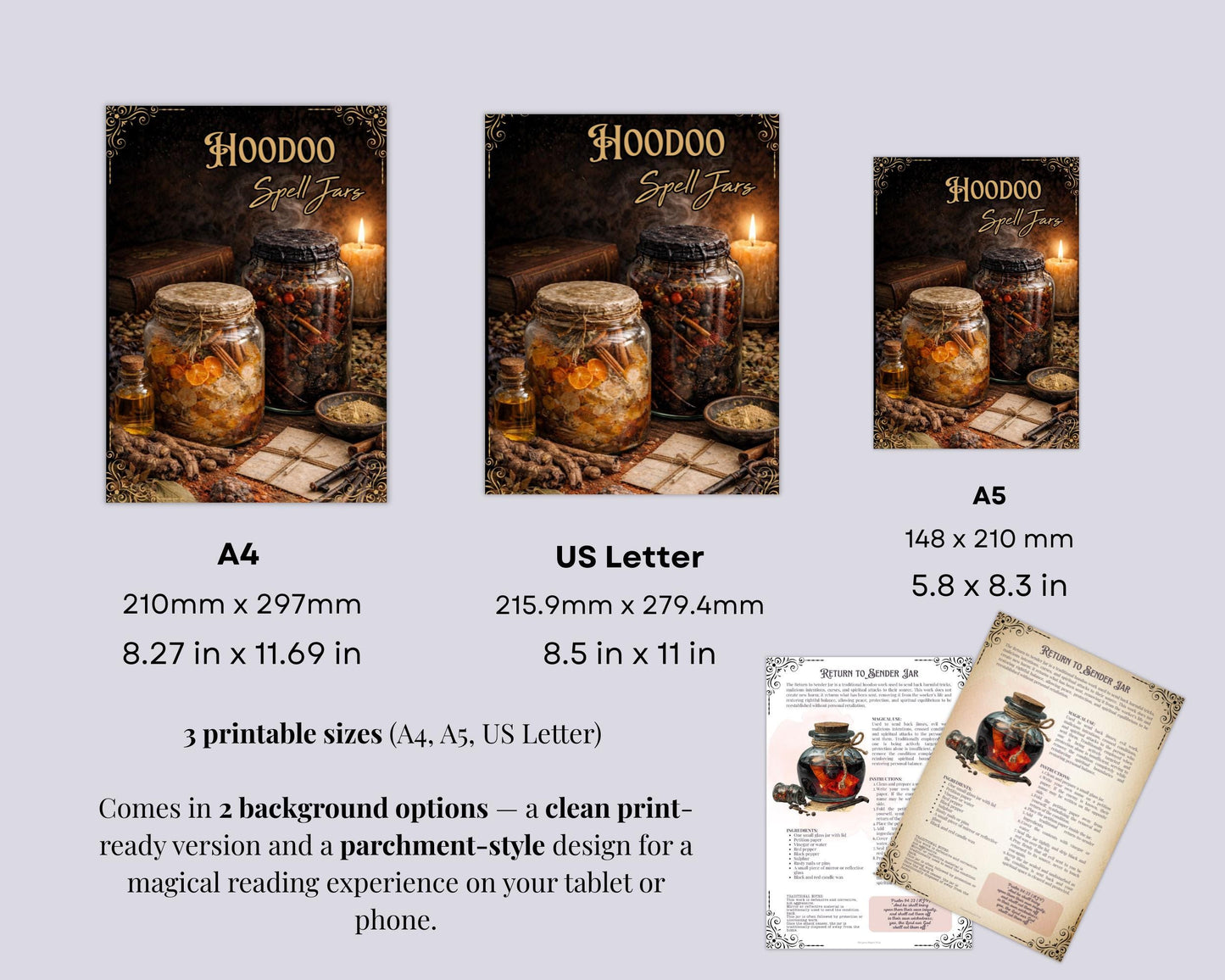 Hoodoo Spell Jars Grimorio pages | Traditional Rootwork | Honey Jar, Protection, Reversal, Money & Love Spells pdf