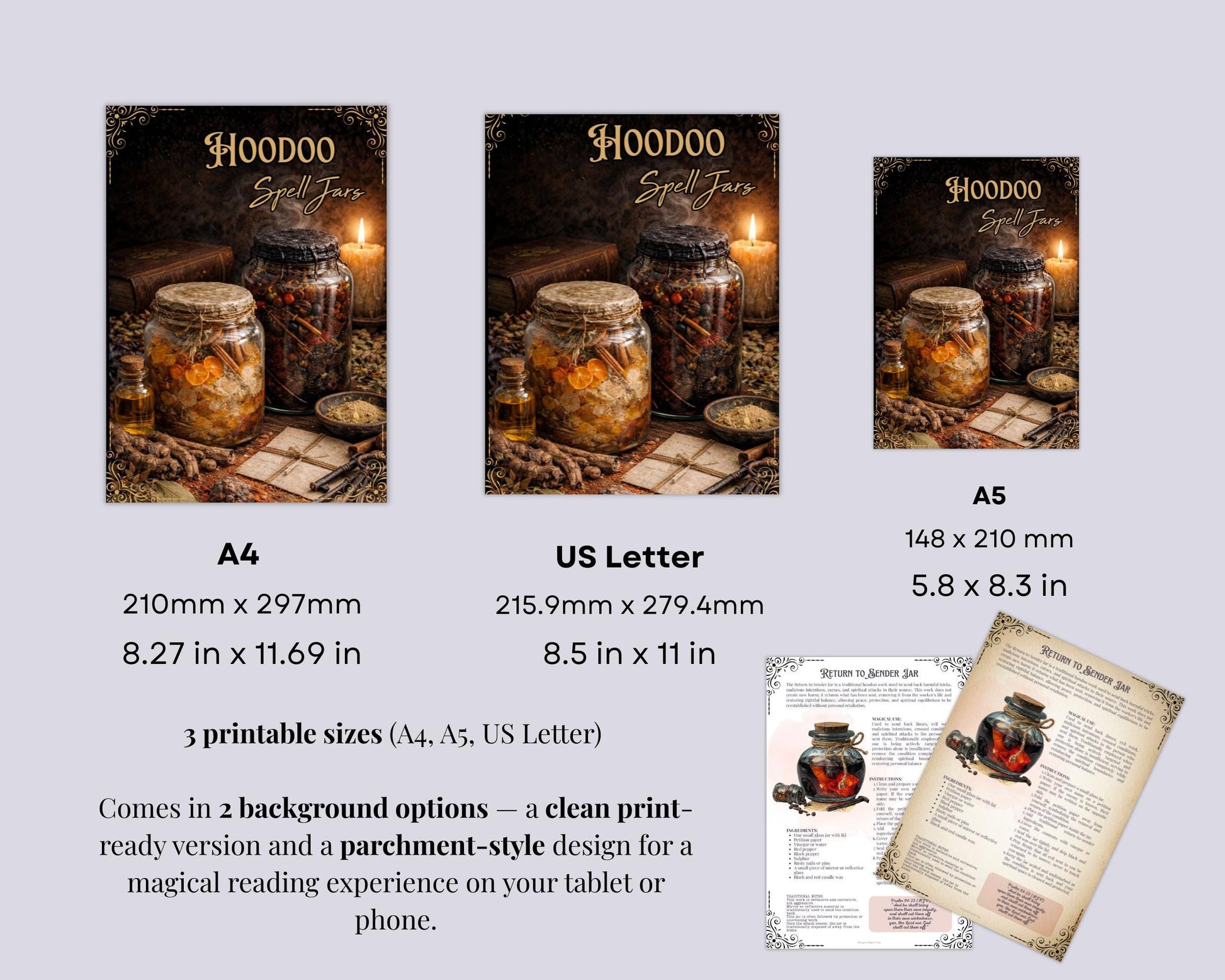 Hoodoo Spell Jars Grimorio pages | Traditional Rootwork | Honey Jar, Protection, Reversal, Money & Love Spells pdf