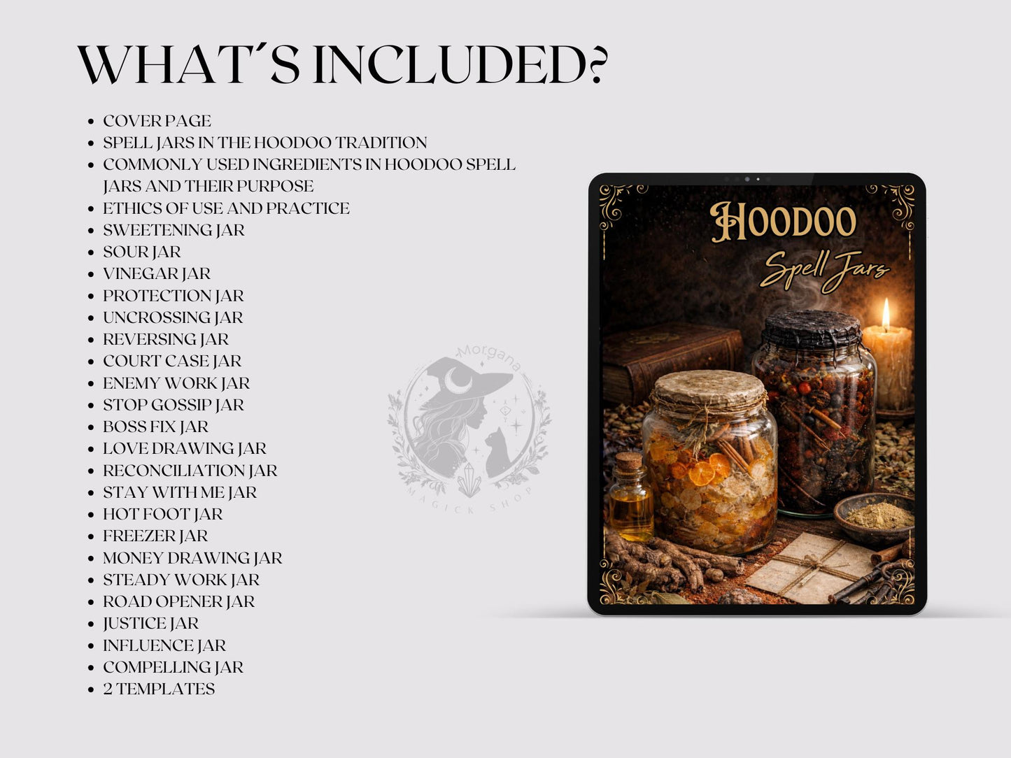 Hoodoo Spell Jars Grimorio pages | Traditional Rootwork | Honey Jar, Protection, Reversal, Money & Love Spells pdf