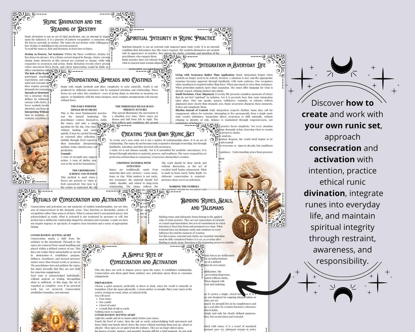 Slavic Runes Compendium | Rune Meanings | Grimoire printable pages | Book of shadows pdf