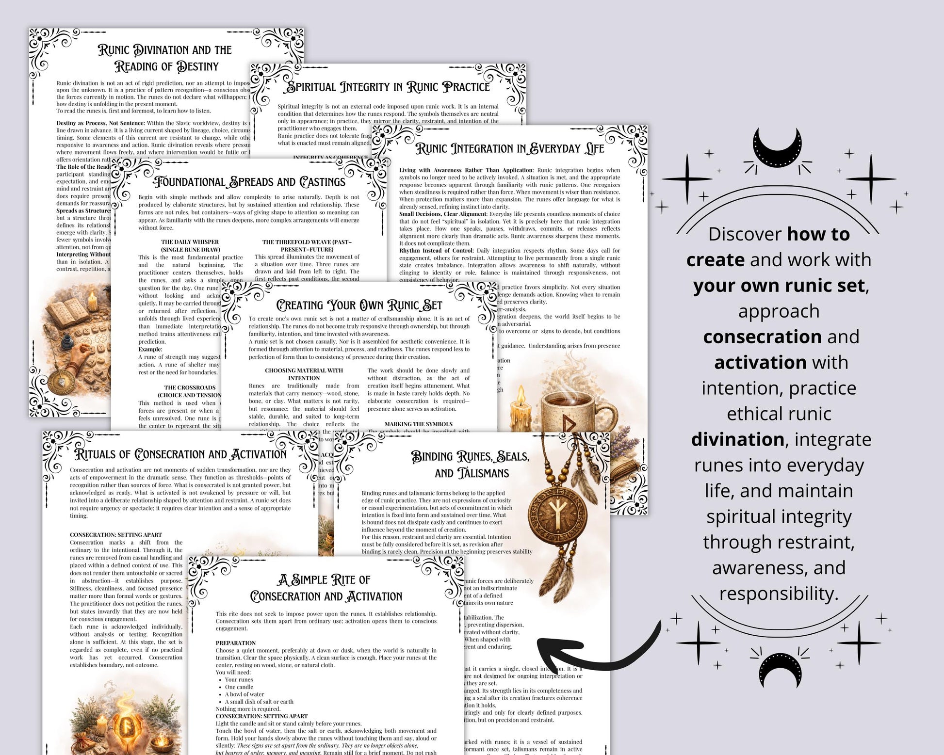 Slavic Runes Compendium | Rune Meanings | Grimoire printable pages | Book of shadows pdf