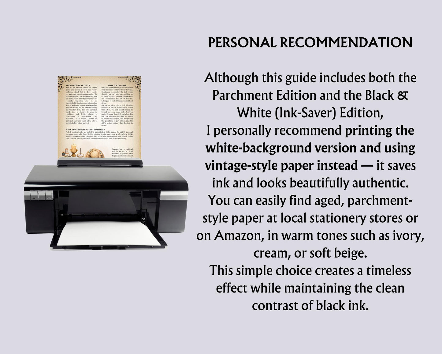 Spirit Dolls Grimoire Pages Printable | Spiritual Doll Creation Guide | Witchcraft Grimoire Pages