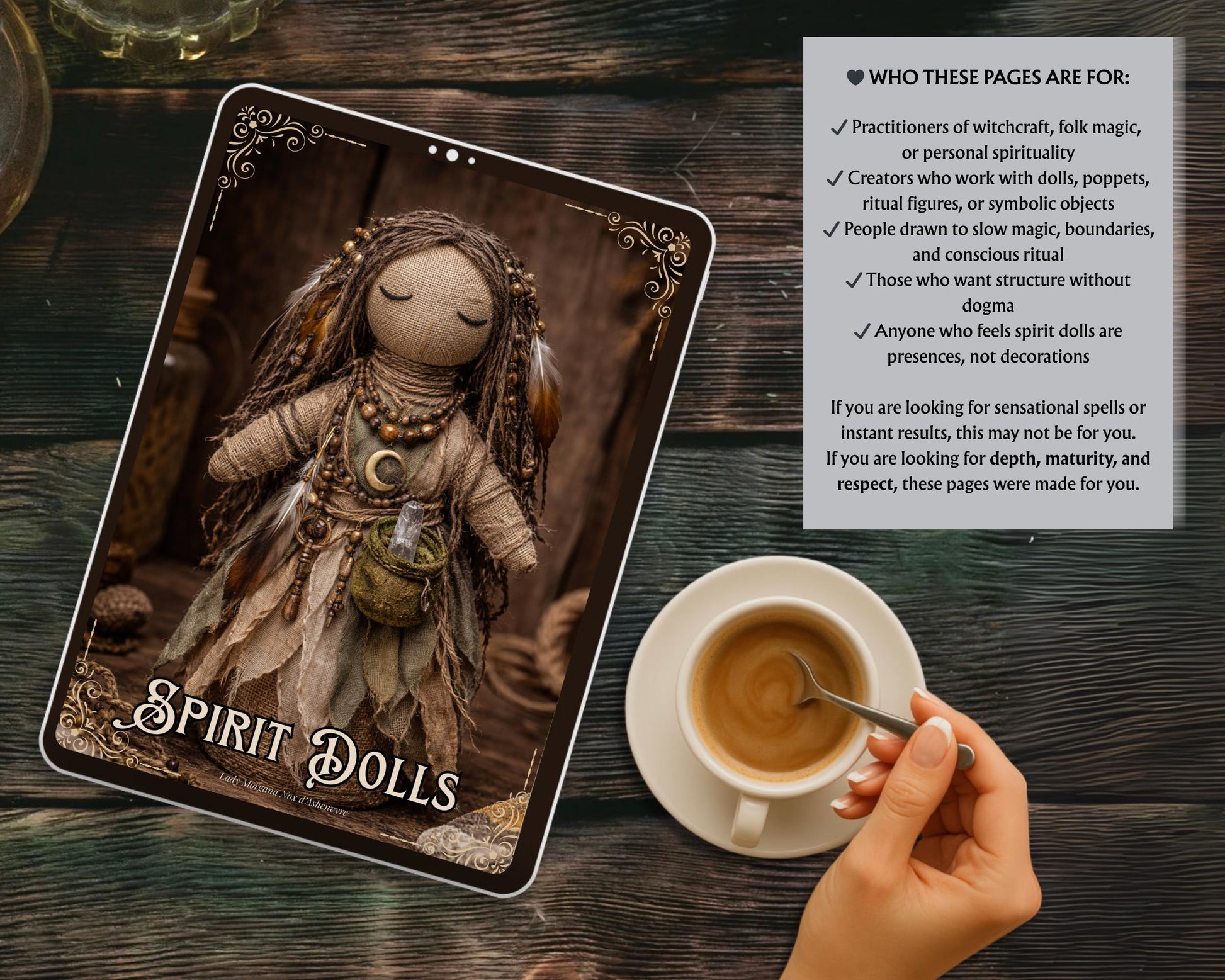 Spirit Dolls Grimoire Pages Printable | Spiritual Doll Creation Guide | Witchcraft Grimoire Pages