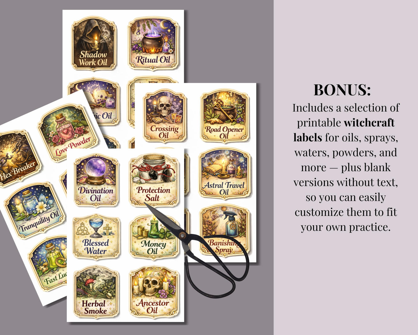 Dollar Store Witchcraft | Affordable Magick on a Budget, Book of Shadows Guide, Divination Tools, Altar Guide, & More! | Printable Pages