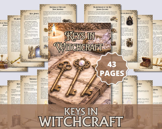 Keys in Witchcraft | Printable Grimoire Pages | Magical Keys, Threshold Magic, Rituals & Symbolic Witchcraft