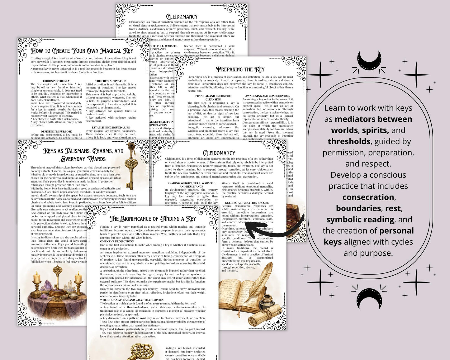 Keys in Witchcraft | Printable Grimoire Pages | Magical Keys, Threshold Magic, Rituals & Symbolic Witchcraft
