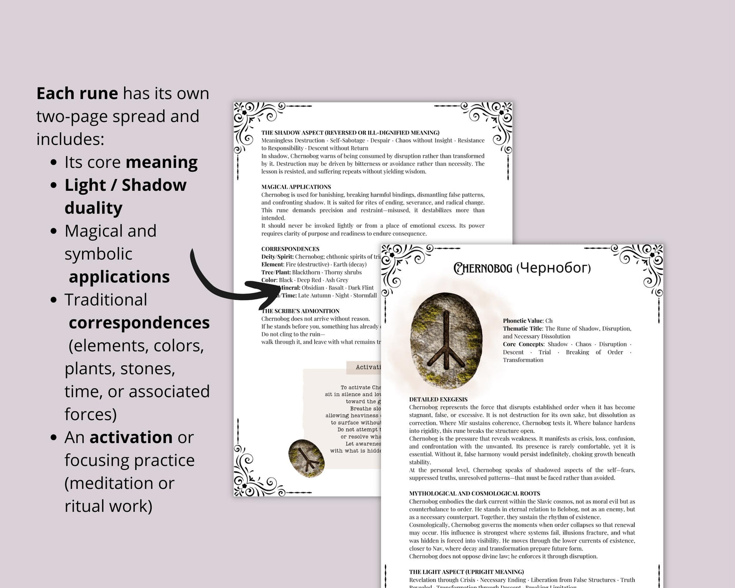 Slavic Runes Compendium | Rune Meanings | Grimoire printable pages | Book of shadows pdf