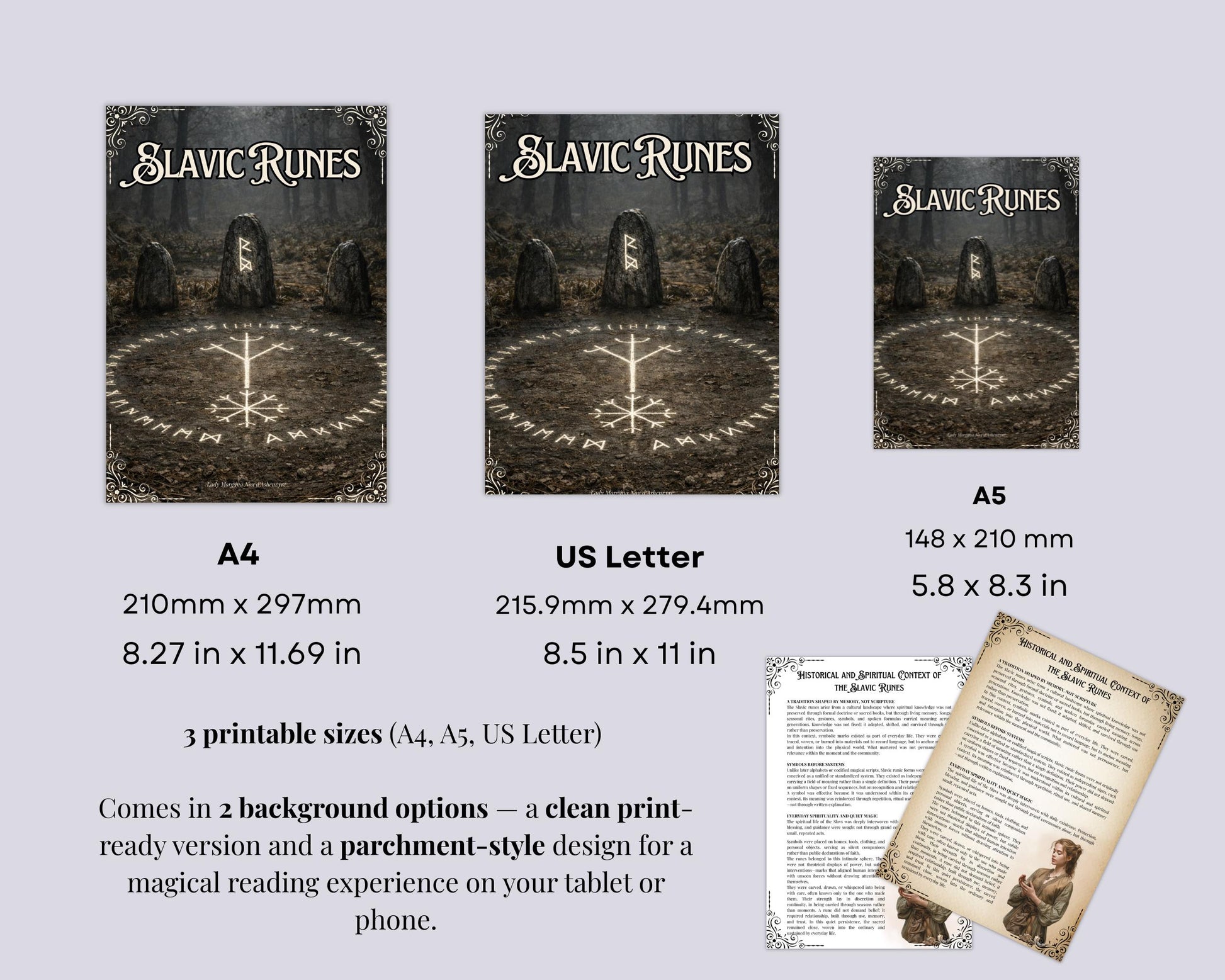Slavic Runes Compendium | Rune Meanings | Grimoire printable pages | Book of shadows pdf