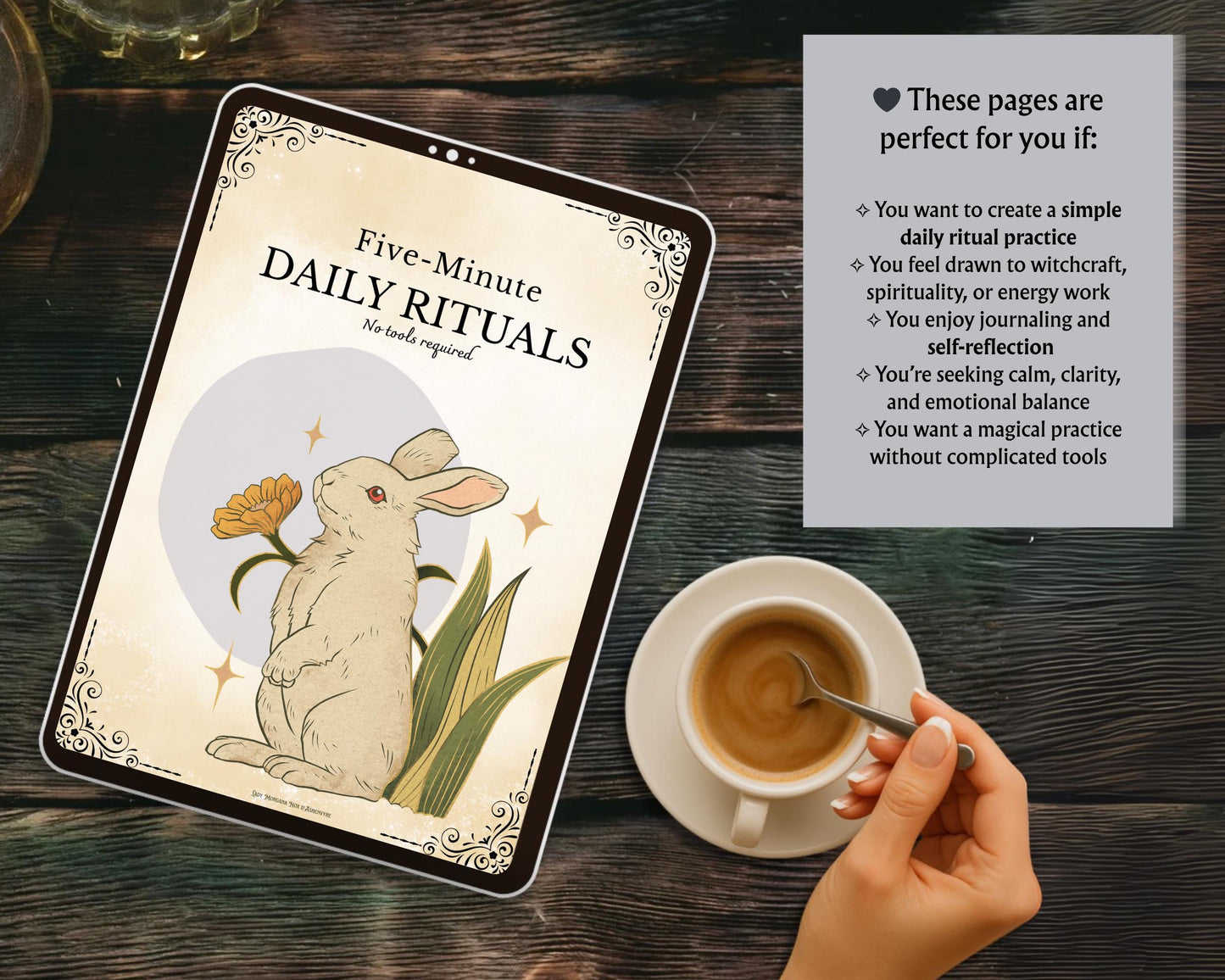 Printable Grimoire Pages Daily Rituals | Witch Journal PDF | 7 Day Magic Routine