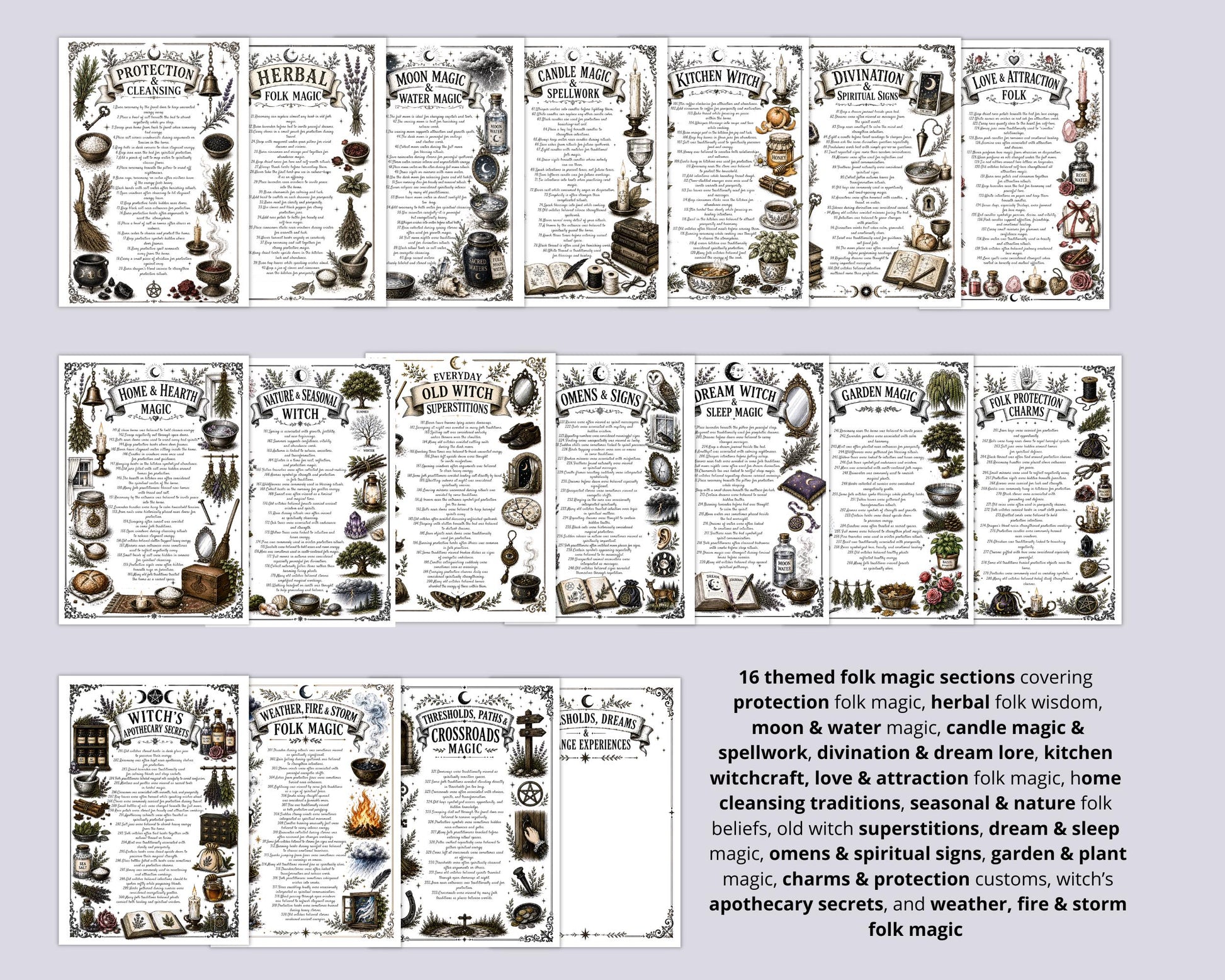 333 Old Witch Tips & Tricks Printable | Witchcraft Wisdom | Witchy Journal Insert | Book of Shadows