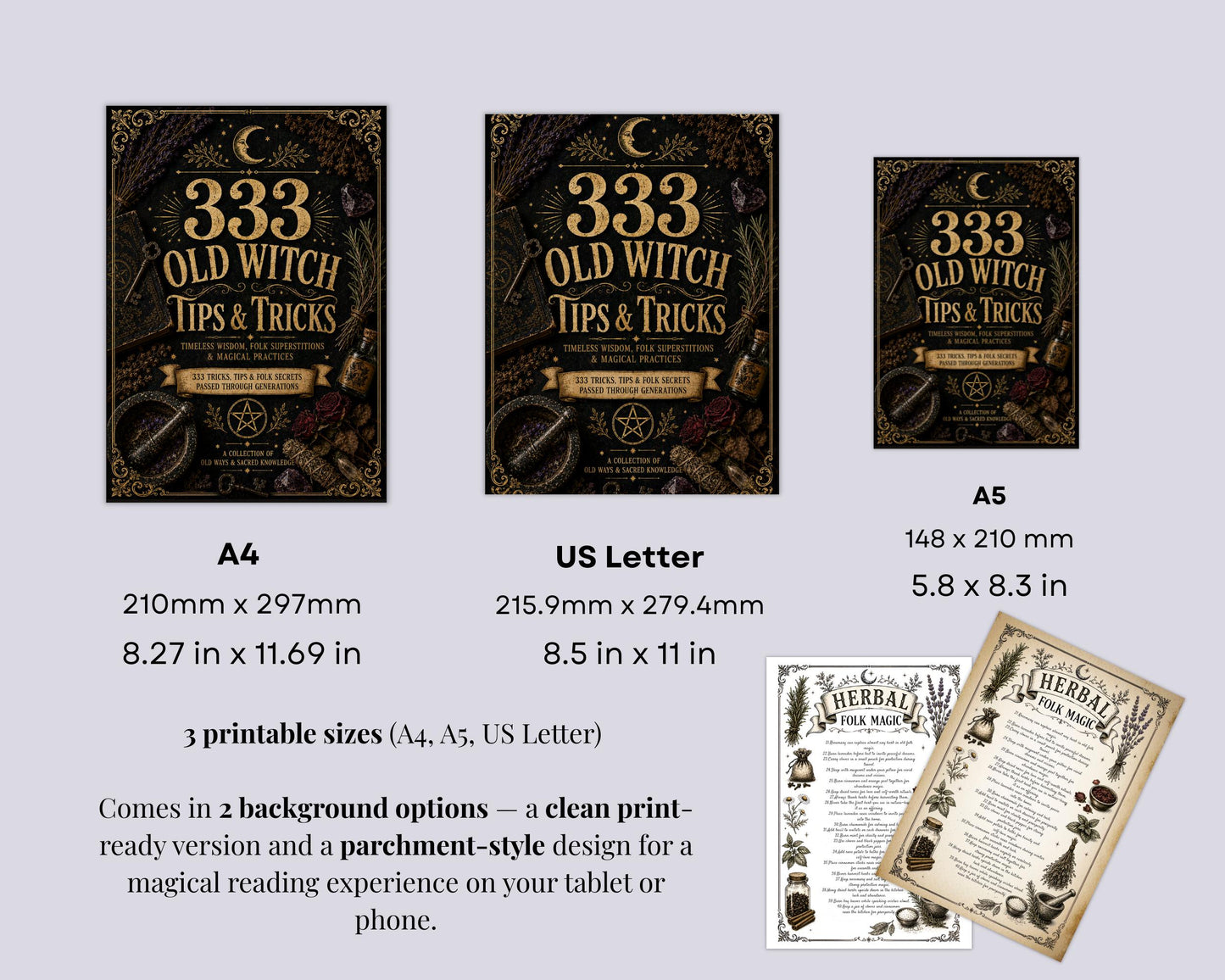 333 Old Witch Tips & Tricks Printable | Witchcraft Wisdom | Witchy Journal Insert | Book of Shadows