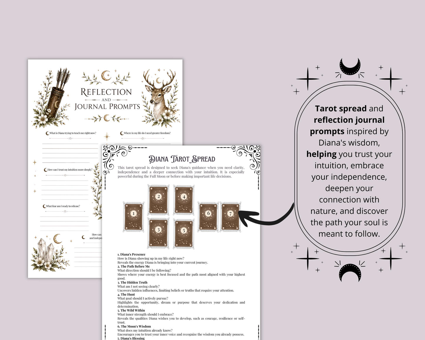 Diana Grimoire Printable PDF | Roman Goddess Book of Shadows | Rituals & Correspondences