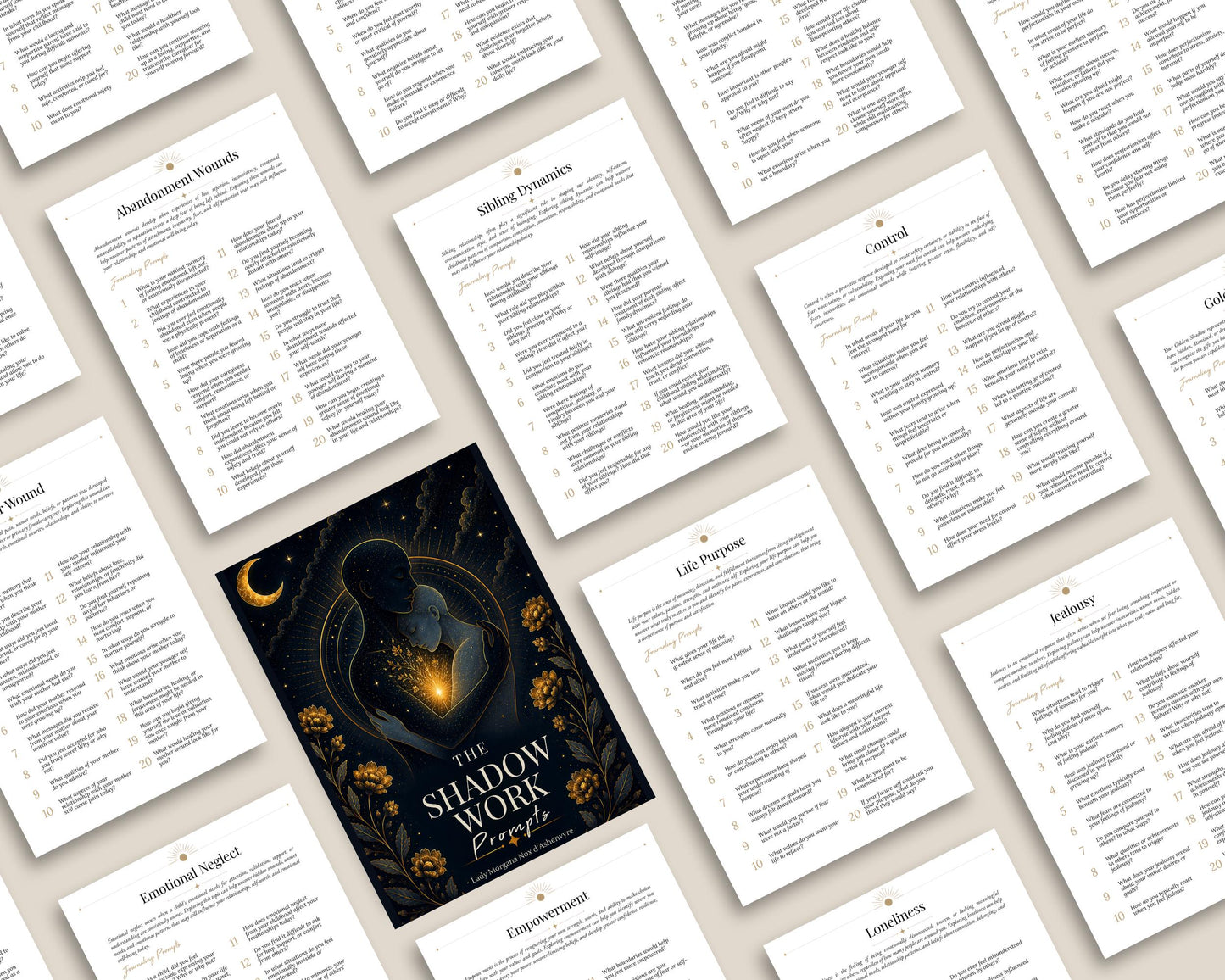 Shadow Work PDF | 1600 Prompts | Inner Child Workbook | Self Love, Trauma Healing & Self Discovery