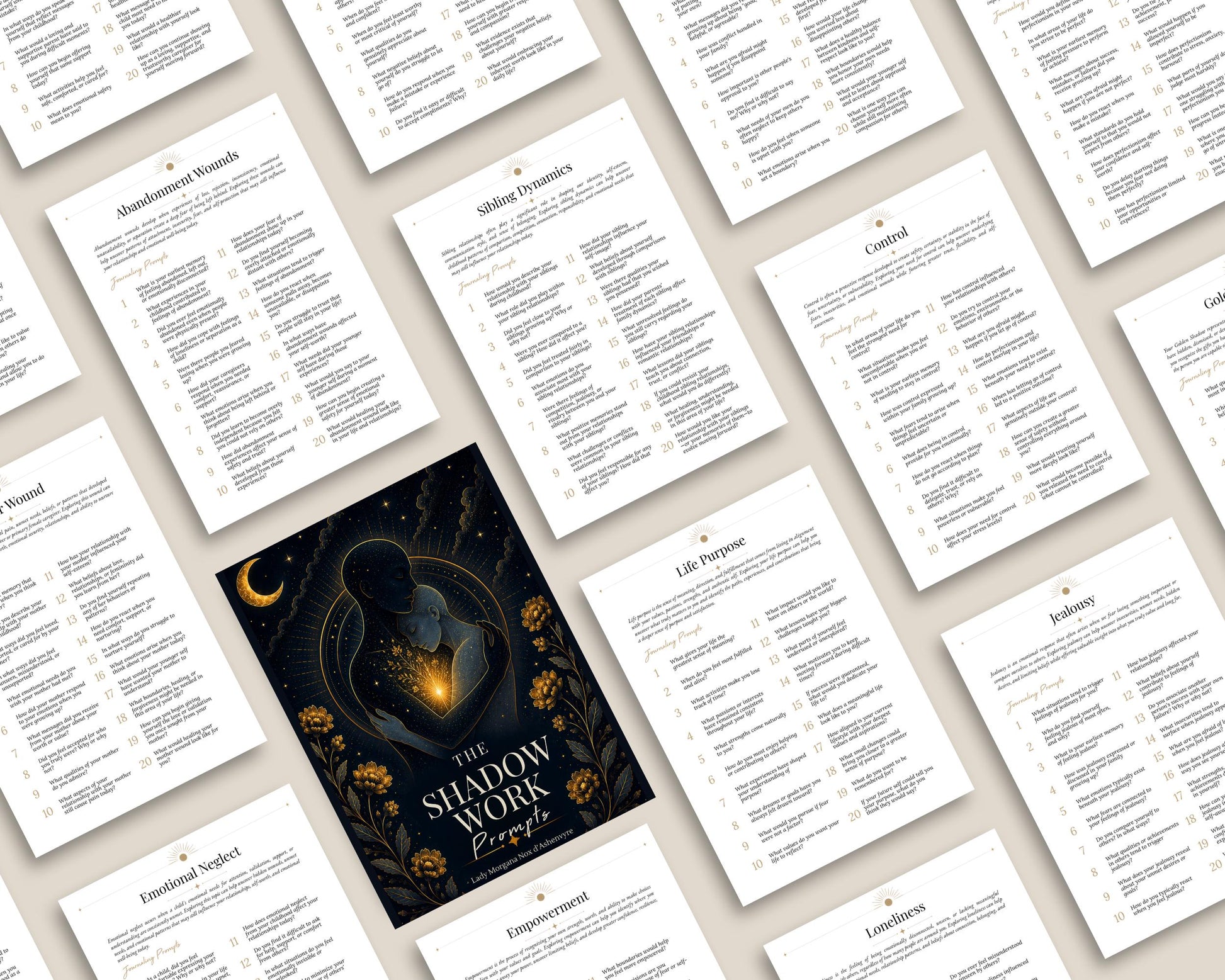 Shadow Work PDF | 1600 Prompts | Inner Child Workbook | Self Love, Trauma Healing & Self Discovery