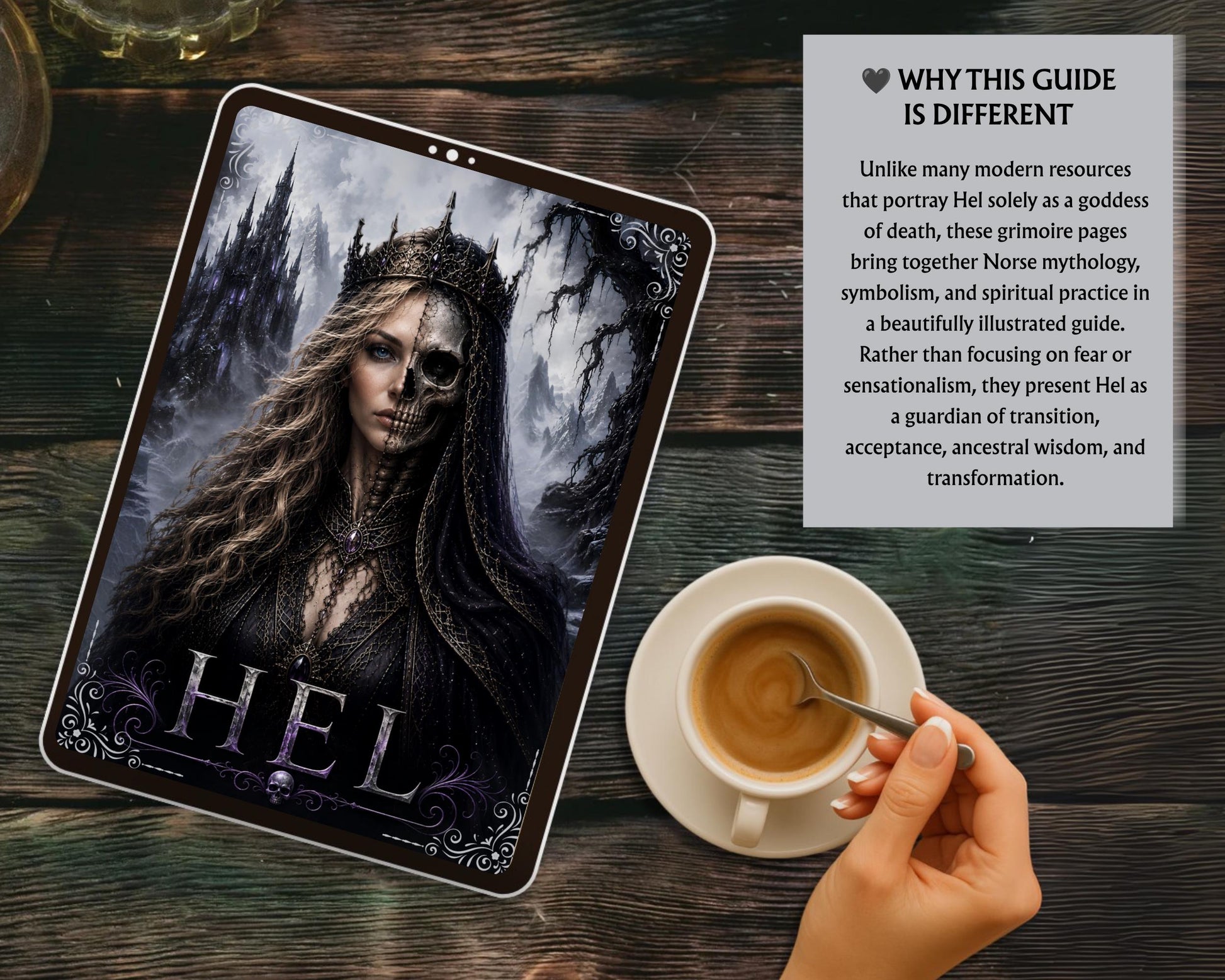 Hel Grimoire Printable PDF | Norse Goddess of Death & Helheim | Shadow Work Journal | Norse Mythology Book of Shadows | Witchcraft Guide
