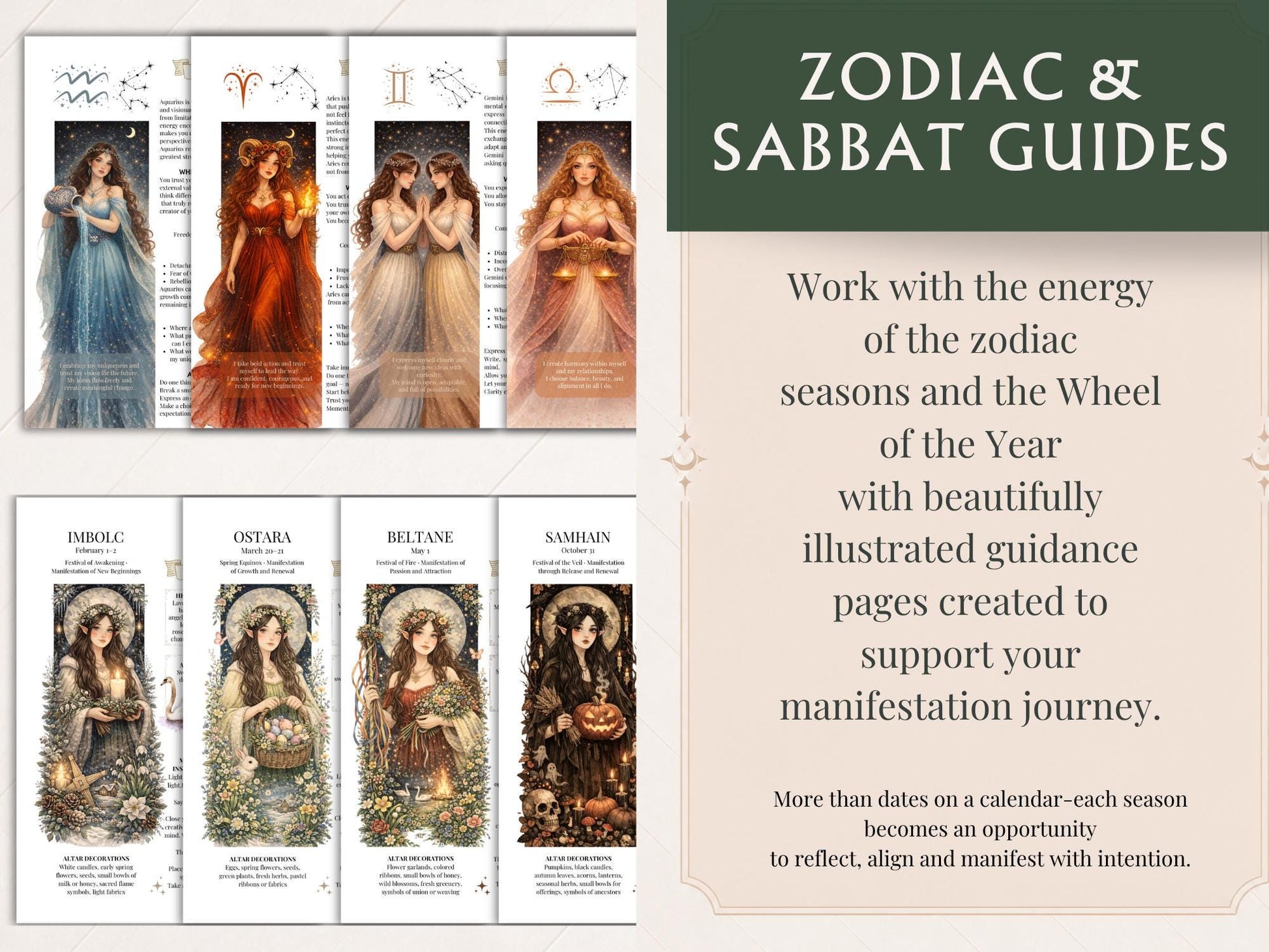 2027 Witch Planner | Manifestation Witch Planner | Hyperlinked Digital Planner, Moon Phases, Goddesses, Tarot, Astrology & Habit Trackers