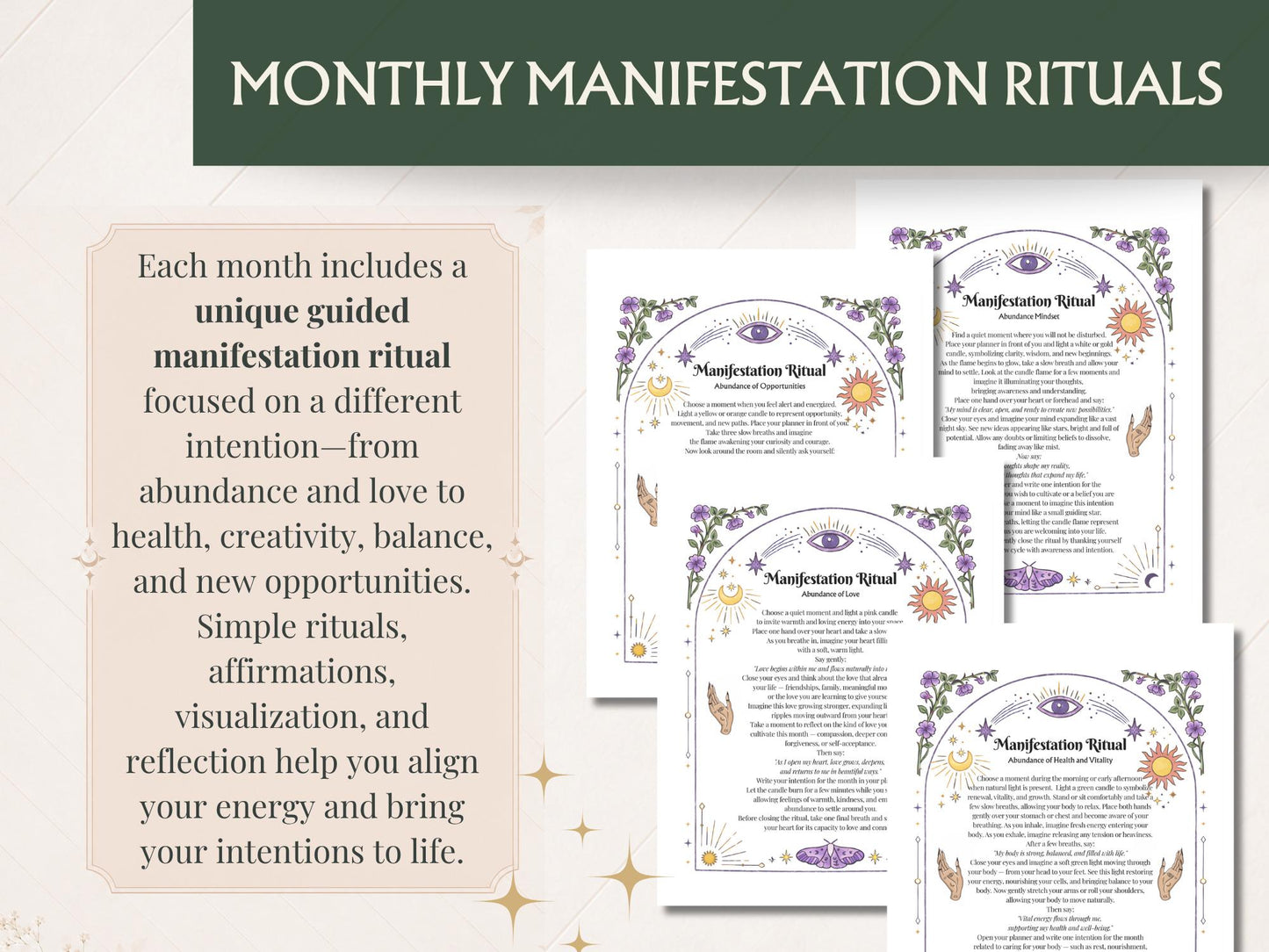 2027 Witch Planner | Manifestation Witch Planner | Hyperlinked Digital Planner, Moon Phases, Goddesses, Tarot, Astrology & Habit Trackers