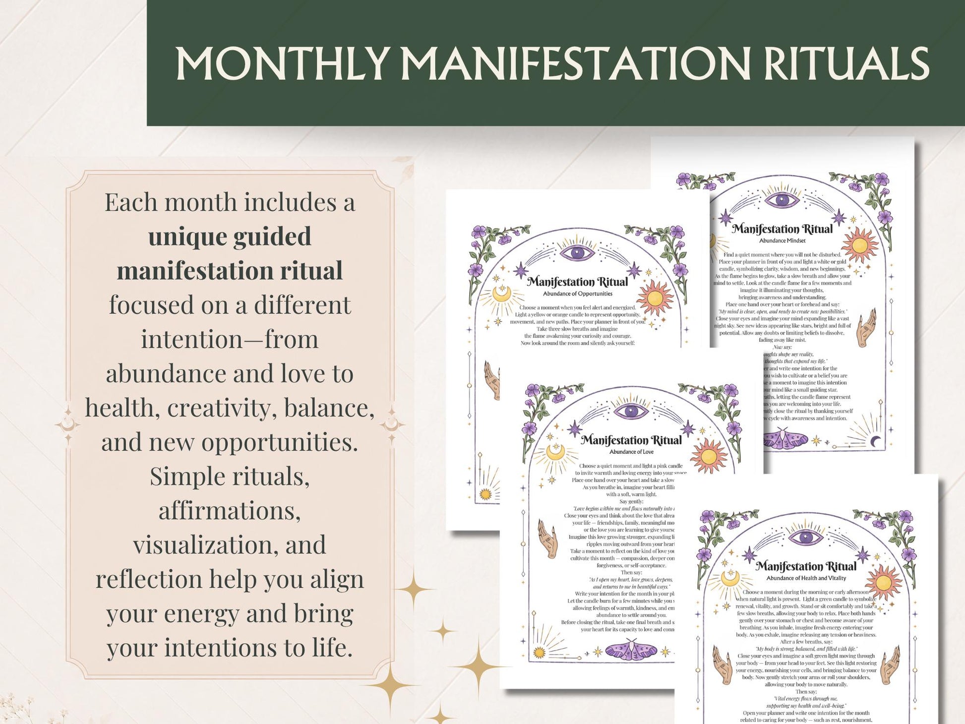 2027 Witch Planner | Manifestation Witch Planner | Hyperlinked Digital Planner, Moon Phases, Goddesses, Tarot, Astrology & Habit Trackers