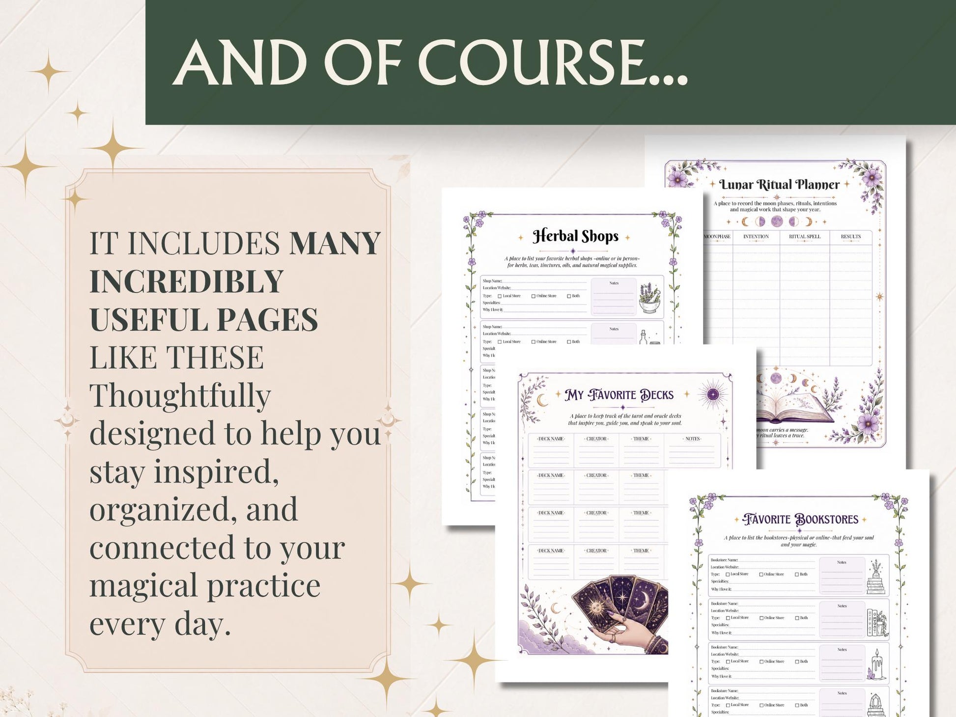 2027 Witch Planner | Manifestation Witch Planner | Hyperlinked Digital Planner, Moon Phases, Goddesses, Tarot, Astrology & Habit Trackers