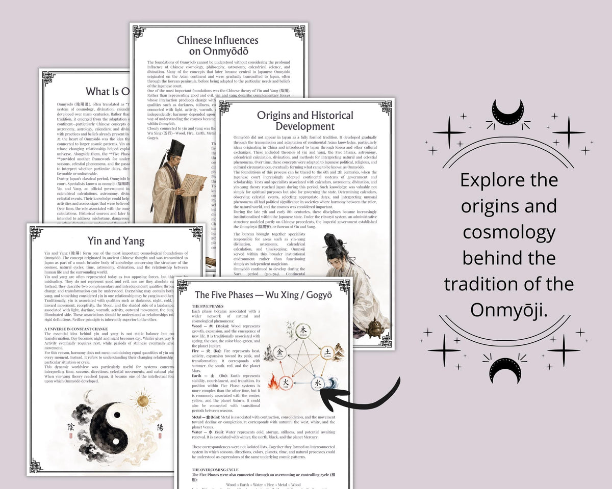 Onmyoji Beginner Guide, Onmyodo PDF, Abe no Seimei, Shikigami, Japanese Folklore, Yin Yang & Five Phases