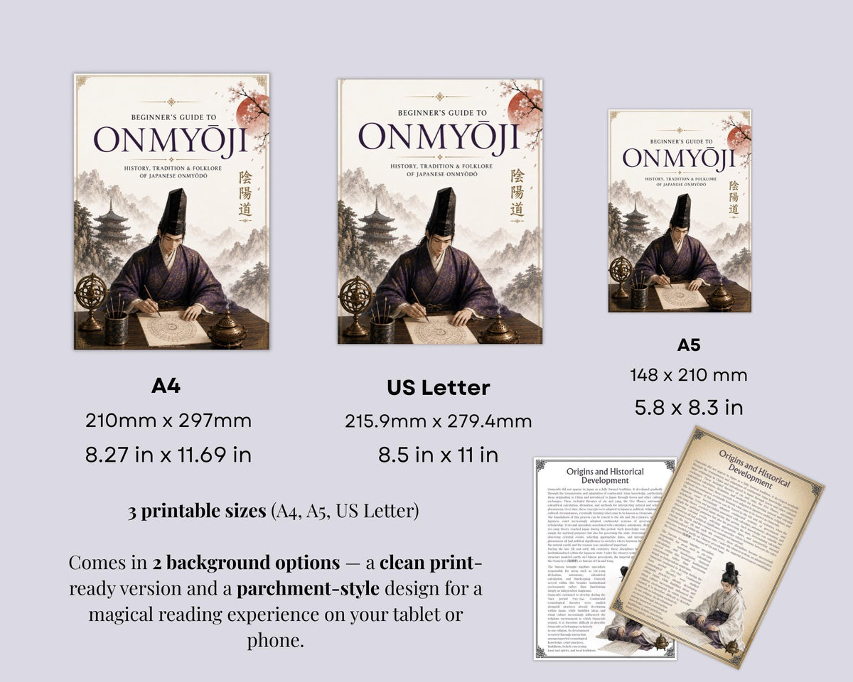 Onmyoji Beginner Guide, Onmyodo PDF, Abe no Seimei, Shikigami, Japanese Folklore, Yin Yang & Five Phases