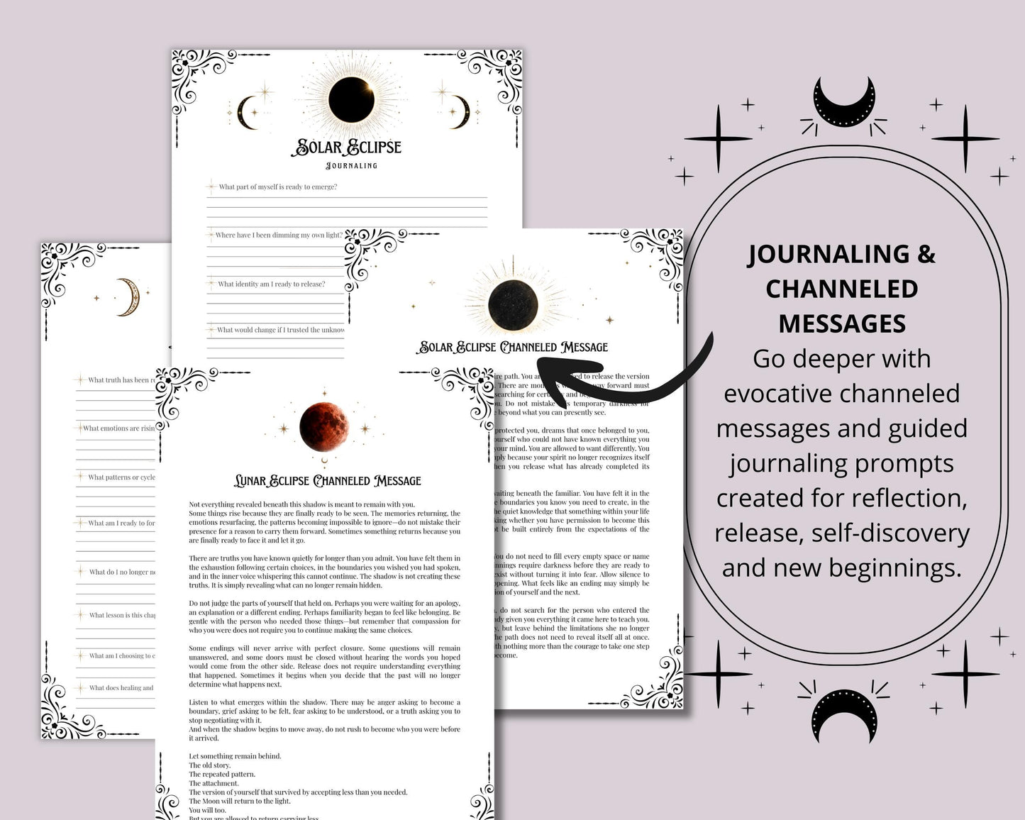 Eclipse Magick Grimoire Pages | Solar & Lunar Eclipse Rituals, Shadow Work and Journaling PDF