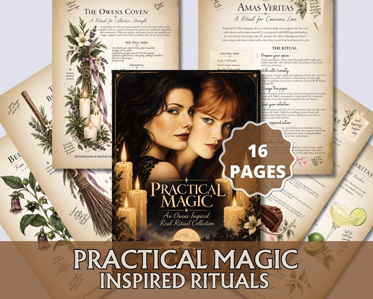 Practical Magic Inspired Rituals | Witchcraft Printable Grimoire, Owens Witch Book of Shadows PDF