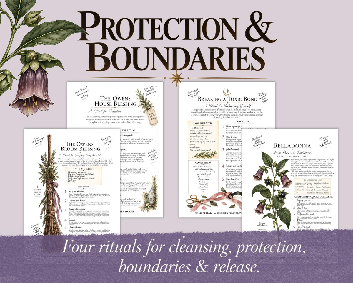 Practical Magic Inspired Rituals | Witchcraft Printable Grimoire, Owens Witch Book of Shadows PDF