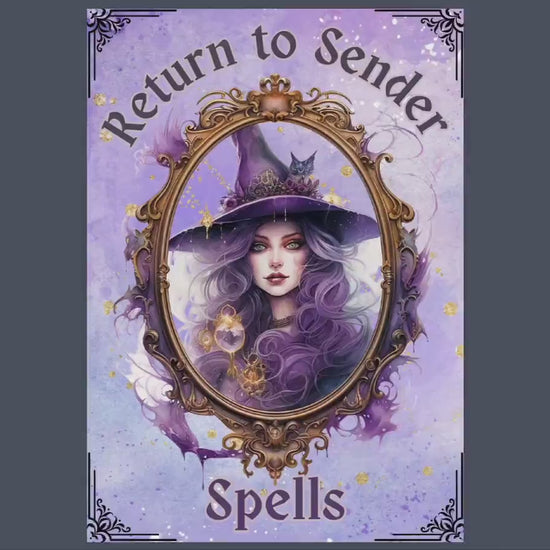 Return to Sender Spells Set. Beautiful Grimoire or Book Of Shadow Pages. Printable.