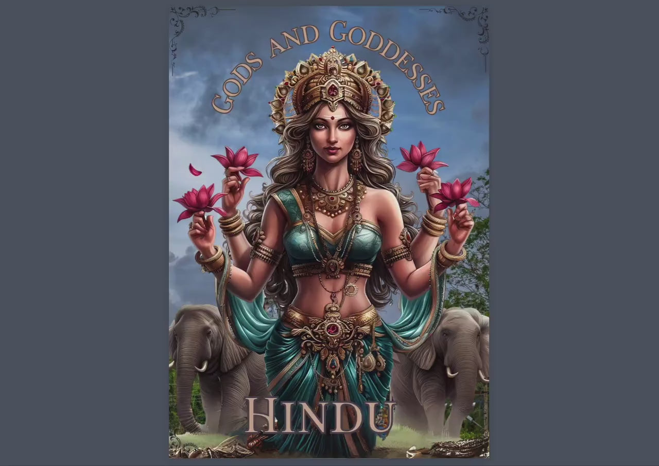 Hindu GODS AND GODDESSES. Beautiful pages for your Grimoire or Book Of Shadows. Printable