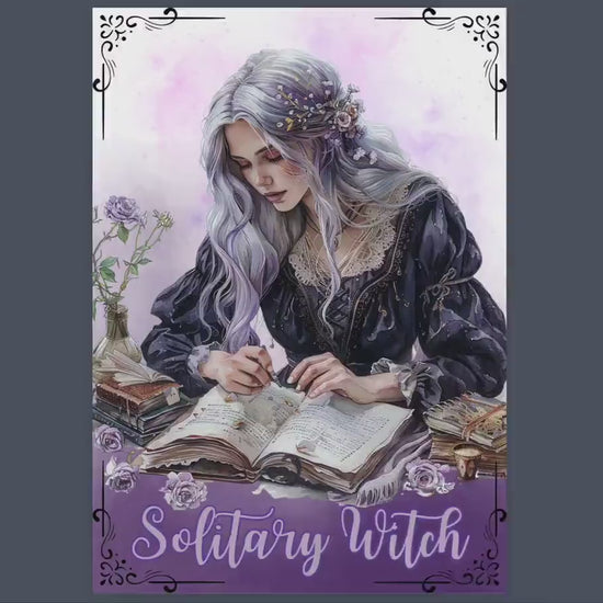Solitary Witch. Beautiful pages for your Grimoire or Book Of Shadows. Printable.