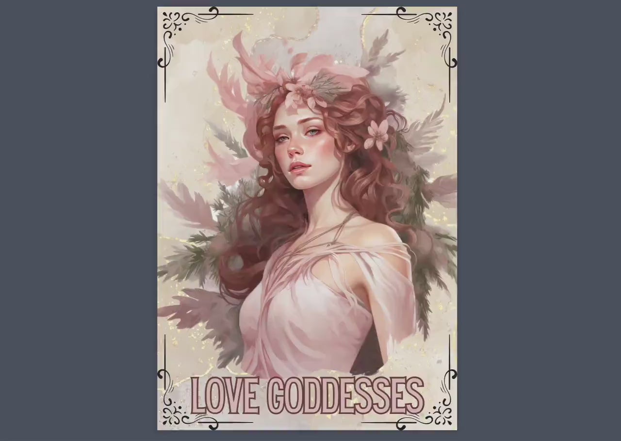 Love Goddesses. Beautiful pages for your Grimoire or Book Of Shadows. 14 pages. Printable