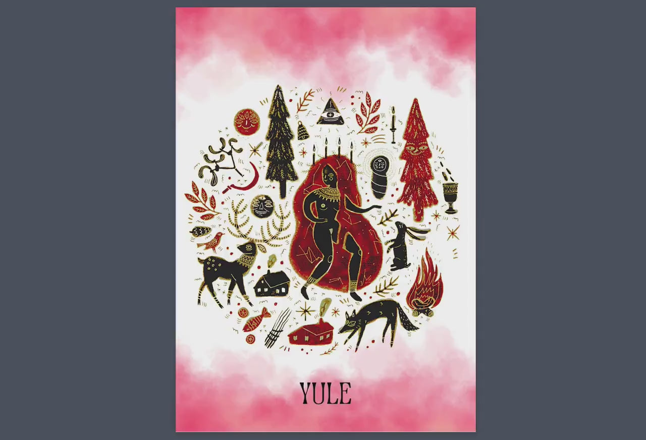 25 PAGES Yule Pagan Holidays, Witch Printables, Grimoire Printables, Wheel of the Year, Sabbat Pages
