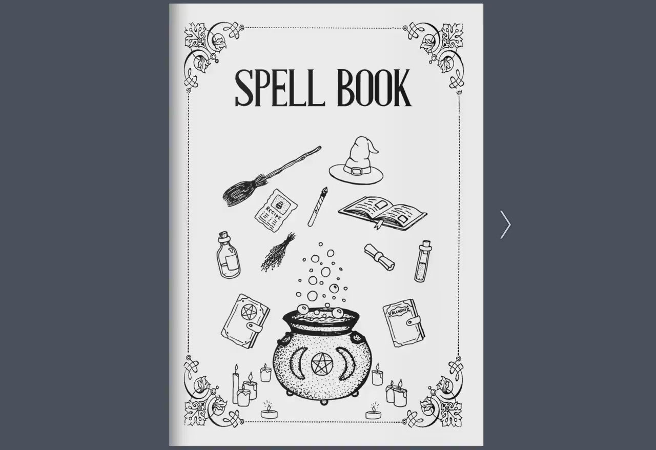 SPELL BOOK, easy spells, spell book for baby witch, Book Os Shadows, Grimoire