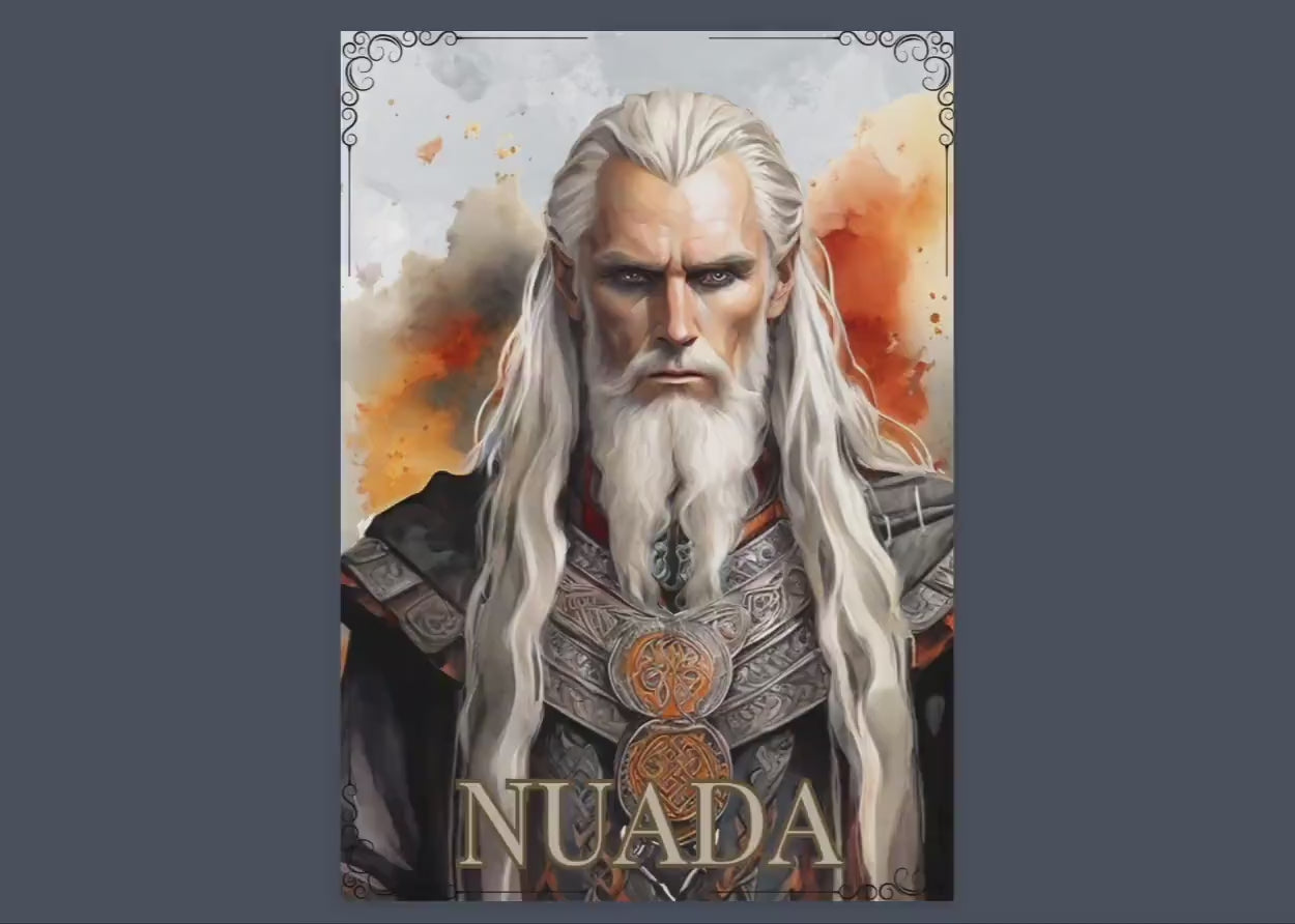 Nuada. Celtic God. Beautiful pages for your Grimoire or Book of Shadows. Printable