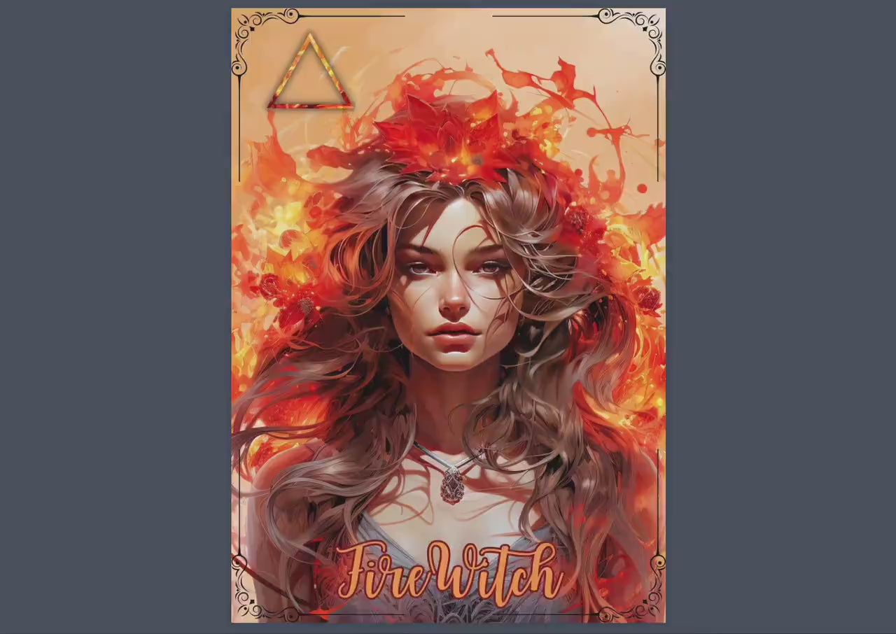 FIRE WITCH. Beautiful pages for your Grimoire or Book Of Shadows. Printable