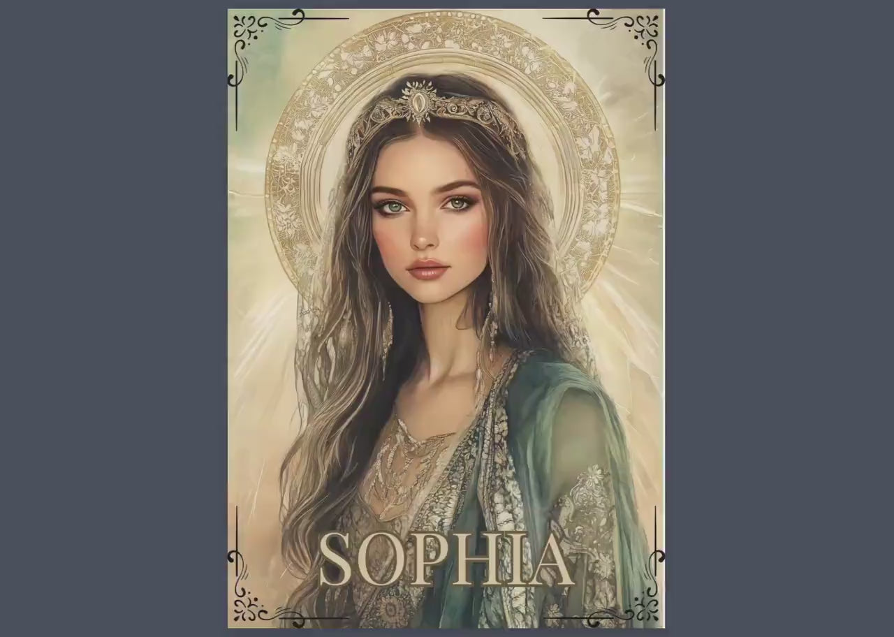 Sophia. The Gnostic Goddess. Beautiful pages for your Grimoire or Book Of Shadows. Printable.