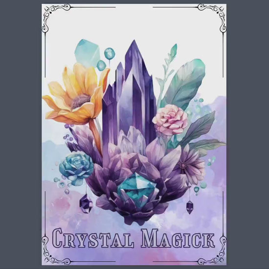 Crystal Magick. Basic Guide. Beautiful pages for your Grimoire or Book Of Shadows. Printable. BONUS