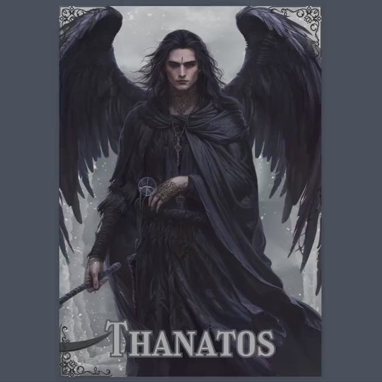 Thanatos. Greek God of Death. Beautiful pages for your Grimoire or Book of Shadows. Printable