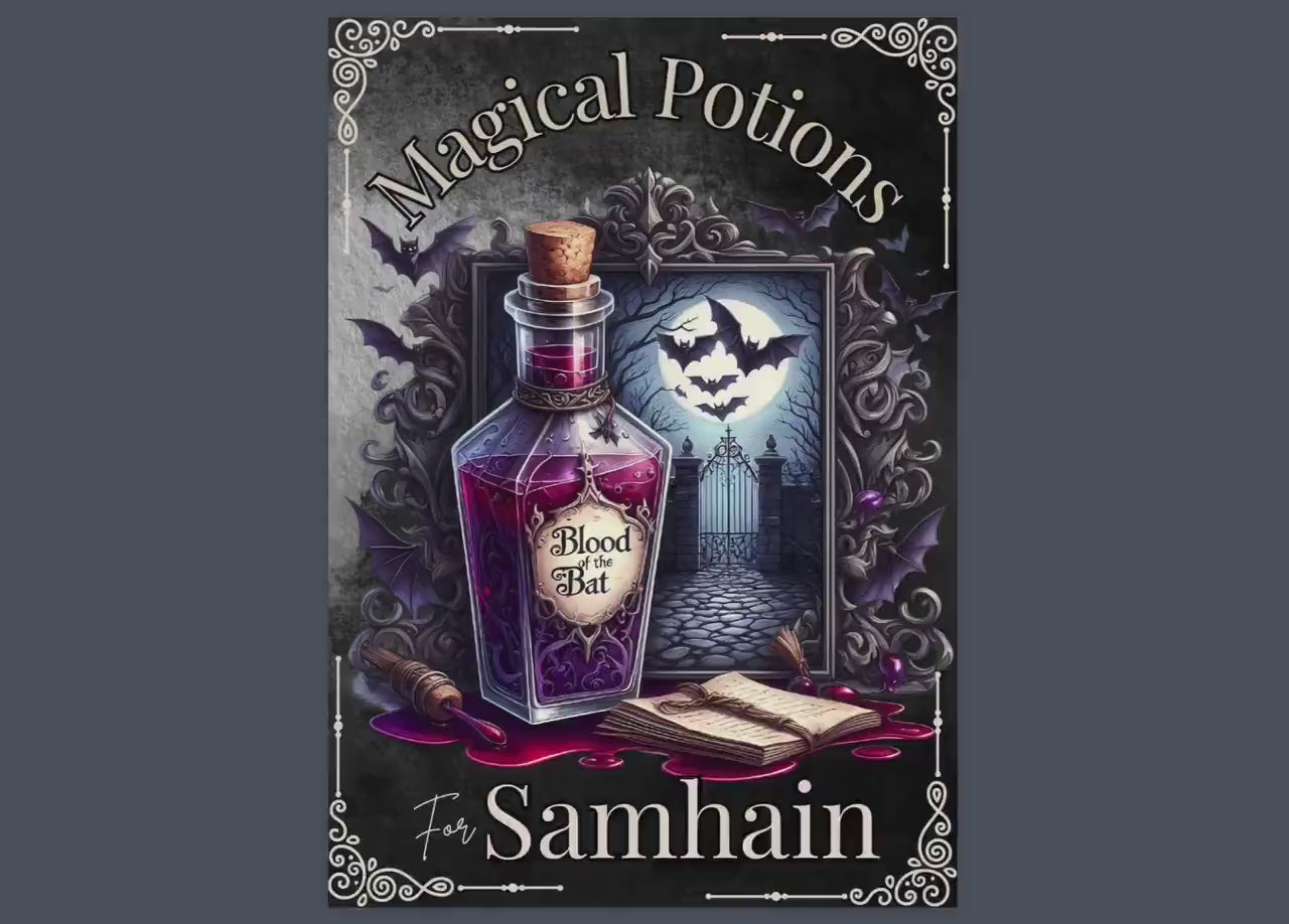Samhain Magical Potions. Beautiful pages for your Grimoire or Book Of Shadows. Printable